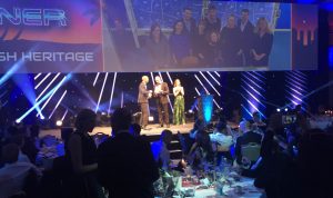 Cision EMEA president Abe Smith presenting English Heritage's PR Week award