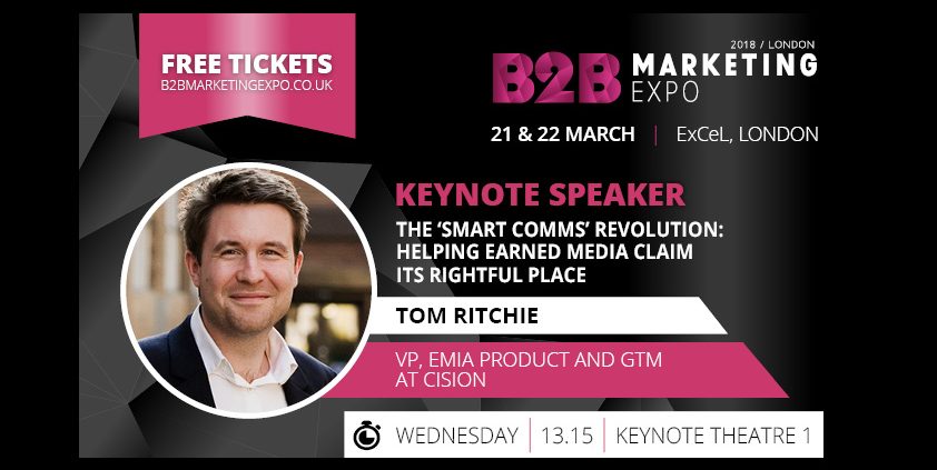 Cision’s Tom Ritchie to deliver keynote speech at B2B Marketing Expo